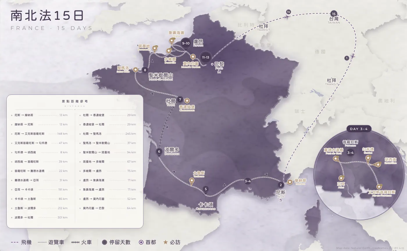 南北法縱走｜法國 · 15 日